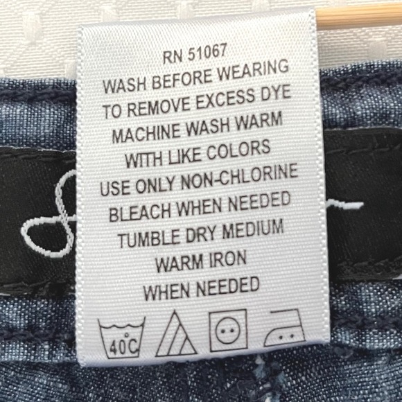 Sean John Mens Jean Shorts Size 40 Blue Wash Denim Loose Fit Wide Leg Streetwear - Picture 8 of 8